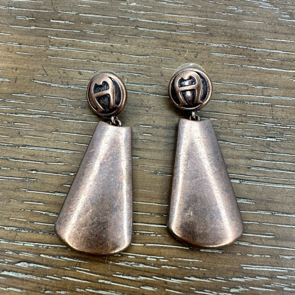Rare Etienne Aigner Brown Earrings with Subtle Elegance